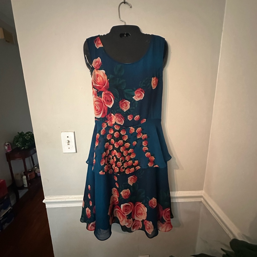 Blue floral dress size XL.